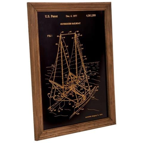 Scatola In Legno Finitura Dorata 35x45x1,8h - Foto 1
