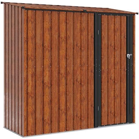 Casette da giardino Marrone 203 x 85,5 x 200 cm Metallo - Foto 1