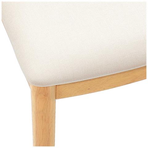 Sedia da pranzo 2 pcs Naturale e chiaro Legno di gomma solido - Foto 9