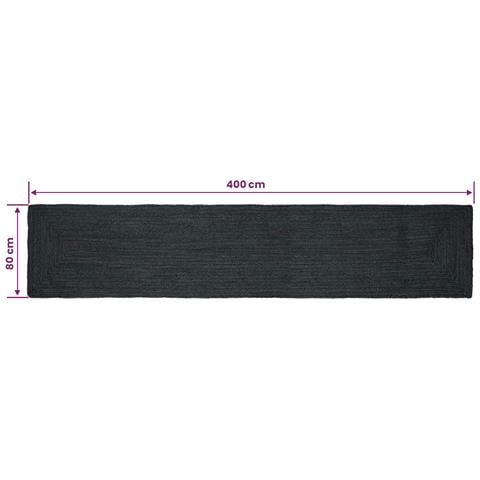Tappeti per area Rettangolare Grigio Scuro 80 x 400 cm Juta - Foto 8