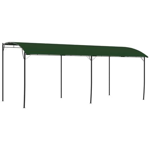 Gazebo 6 x 3 x 2,55 m Verde Tessuto e Alluminio 180 gsm - Foto 1