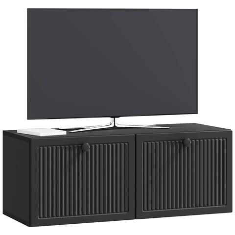 Mobile Porta TV da Muro Nero 78,5 x 31 x 30 cm - Foto 2
