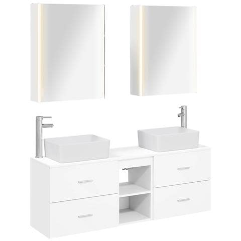 Set di mobili per il bagno 5 pcs Bianco - Foto 1