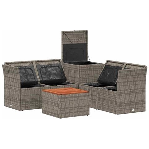 Set di divani 6 pz Grigio e Grigio Scuro - Foto 2