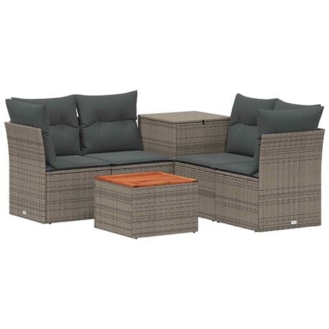 Set di divani 6 pz Grigio e Grigio Scuro - Foto 1