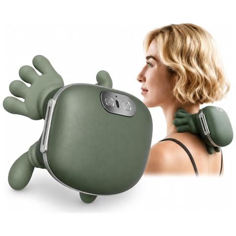 Massaggiatore per Collo Spalle con Riscaldamento, massaggio Shiatsu 4D a 3 velocità, 2 livelli di calore, portatile ricaricabile USB, per casa, ufficio, viaggi, rilassa muscoli - Foto 6