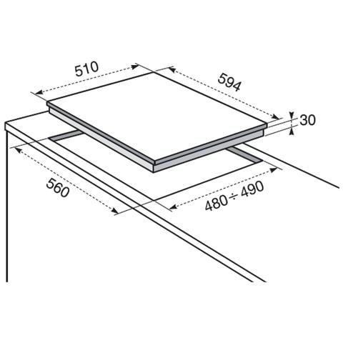 Piano Cottura RGG6242LOX a Gas 4 Fuochi da 60 cm Colore Inox Serie Quadro - Foto 2