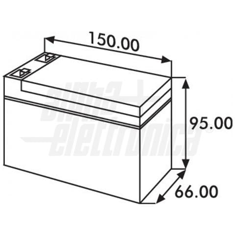 Batteria al piombo ricaricabile 12V 7Ah - AGM ideale per UPS, Sistemi di allarme, Gruppi di continuità, Peg Perego, lampada di emergenza - Foto 2