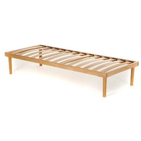 Rete Matrimoniale Completamente In Legno Di Faggio Prima Scelta Misura 80x190 Legno Di Faggio Naturale - Foto 1