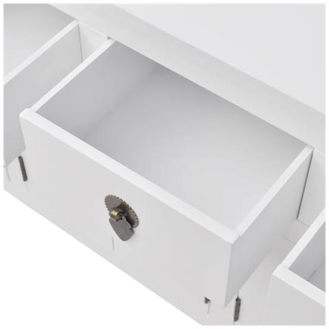 Credenza in Stile Cinese in Legno Massello Bianca - Foto 2