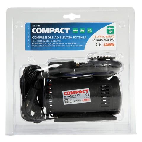 Mini Compressore 12v Accendisigari Bici Gonfiabili Manometro 72150 - Foto 13