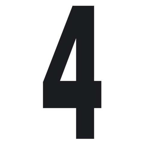 Numero4ades. T-6 8x3,5 Cm Nero - Foto 2