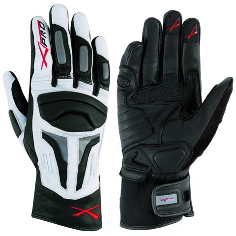 Guanto Sportivo Moto Touring Pelle Enduro Motard Motociclismo Bianco / argento L - Foto 1