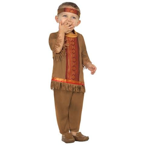 Travestimento Da Indiano Con Frange Per Neonato - Taglia: 1 A 2 Anni - Foto 1