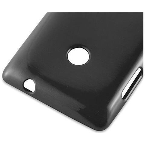 Custodia Compatibile Con Nokia Lumia 525 In Nero - Coperchio Protettivo In Silicone Tpu Flessibile Con Design Spazzolato - Foto 7