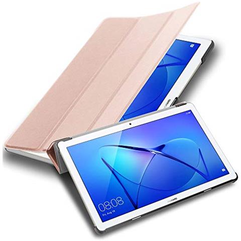 Custodia Per Tablet Compatibile Con Huawei Mediapad T3 10 (9.6"" Zoll) In Oro Rosa Pastello - Coperchio Protettiva Ultra Sottile Senza Funzione Auto Wake Up E Stand - Foto 1