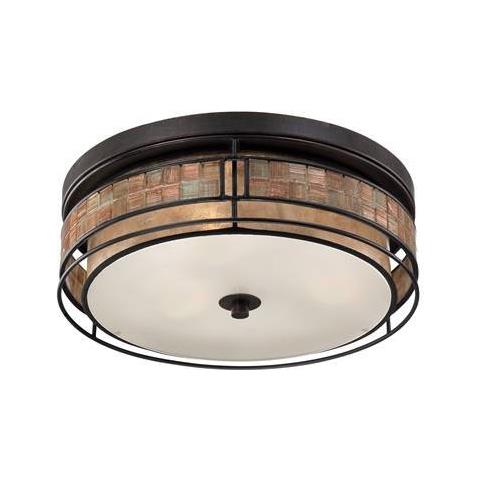 Quoizel Qz / laguna / f / l - Lampadario Da Soffitto, Grande, In Rame, 40,6 X 40,6 X 14 Cm - Foto 2