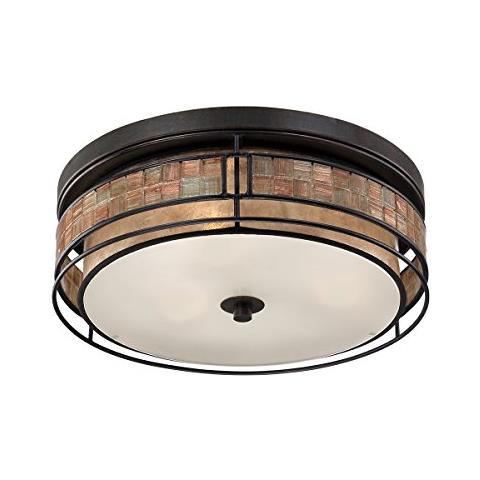 Quoizel Qz / laguna / f / l - Lampadario Da Soffitto, Grande, In Rame, 40,6 X 40,6 X 14 Cm - Foto 1