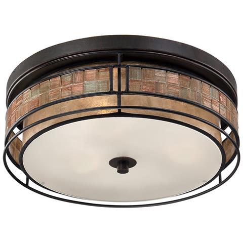 Quoizel Qz / laguna / f / l - Lampadario Da Soffitto, Grande, In Rame, 40,6 X 40,6 X 14 Cm - Foto 5