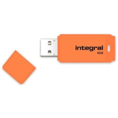 8GB Neon USB Flash Drive, USB 2.0, Type-A, 0 - 60 °C, Arancione, Windows ME / XP / Vista / 7 Mac OS 8.6+ / 9.0+ / OS X Linux v2.4.0 + - Foto 2