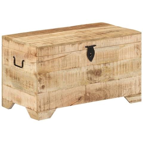 Cassapanca in Legno Massello di Mango Ruvido - Foto 1