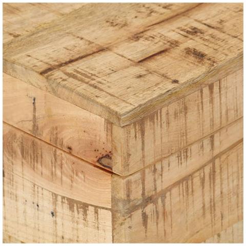 Cassapanca in Legno Massello di Mango Ruvido - Foto 10