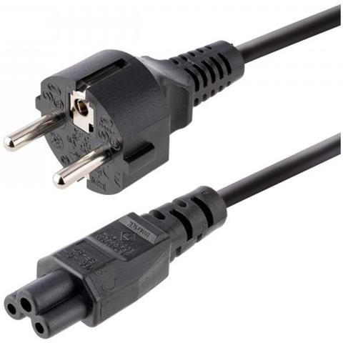 Cavo di Alimentazione CA da 3m, da Spina Schuko a C5 2.5A-250V, 18AWG, Cavo Elettrico di Ricambio per Alimentatori di Notebook, Monitor e Stampanti, Cavo di Alimentazione a Trifoglio - Foto 1