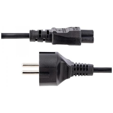 Cavo di Alimentazione CA da 3m, da Spina Schuko a C5 2.5A-250V, 18AWG, Cavo Elettrico di Ricambio per Alimentatori di Notebook, Monitor e Stampanti, Cavo di Alimentazione a Trifoglio - Foto 3