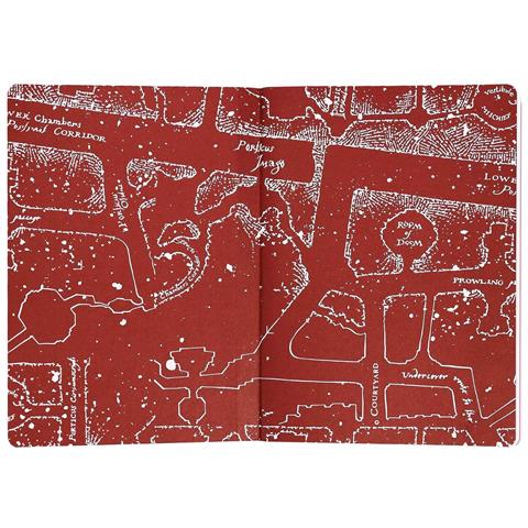 Blocco Note A5 Rigido 240 Pagine Motivo Mappa Del Malandrino, Beige - Foto 7