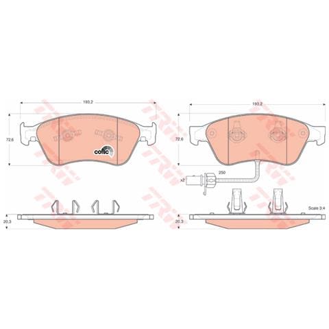 Pattini Freno Audi A6 (4f2) S6 Gdb1553 - Foto 1