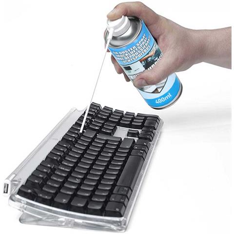Bomboletta Aria Compressa Air Duster Pulizia Polvere Tastiera Pc Computer 400ml - Foto 3