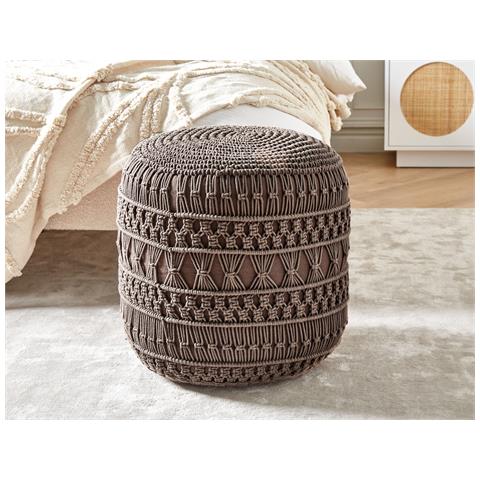 Pouf Macramè Thakot Cotone Marrone - Foto 1