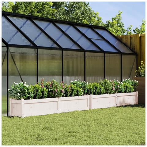 Fioriere Da Giardino 2 Pz Bianche In Legno Massello Di Pino - Foto 1