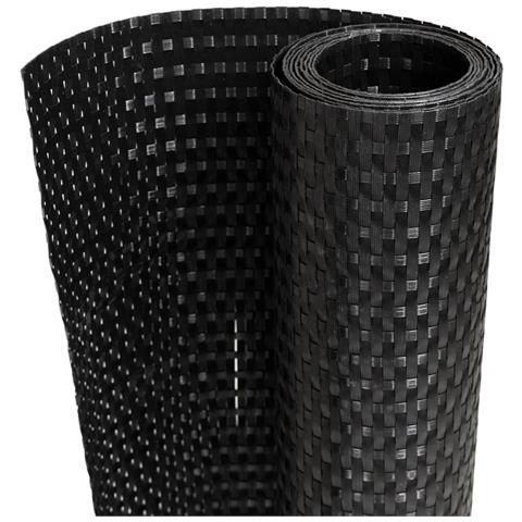 Paravento Da Balcone Nero 400x80 Cm In Polyrattan - Foto 1