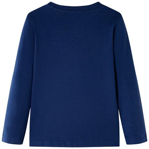 Maglietta Da Bambino A Maniche Lunghe Blu Marino 140 - Foto 2