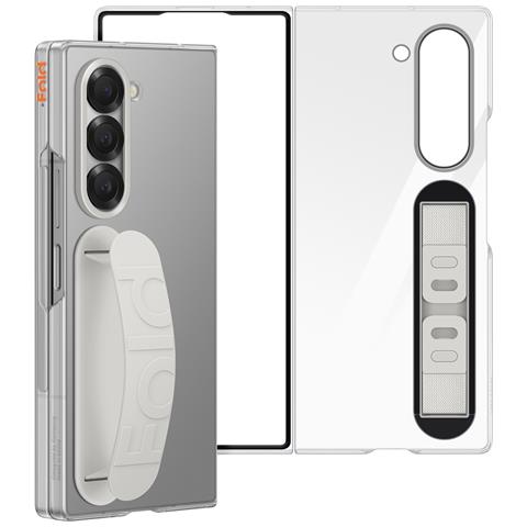 Cover Originale Grip Case Per Samsung Galaxy Z Fold6 Con Impugnatura, Trasparente - Foto 1