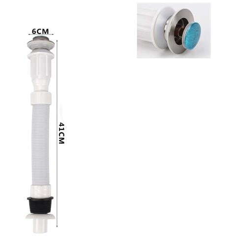 Tubo Di Scarico Flessibile Lavabo A Falda Universale Acciaio Fognario Dgo-159 - Foto 2