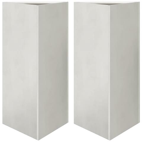 Fioriere da Giardino 2 pz Triangolari 40x40x75 cm Acciaio Inox - Foto 1