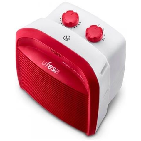 Termoventilatore con 2 Livelli di Calore Potenza 2000 W Colore Rosso - Foto 2