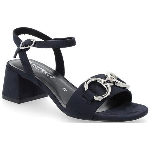 Blue Elegant Open Sandals Sandali Tessile Scarpe Donna Blu Eu 37, D1l50-14 - Foto 1