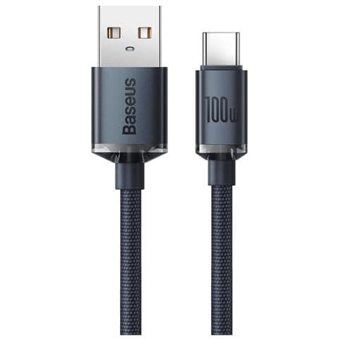Cavo Di Ricarica E Sincronizzazione Da Usb-c A Usb-a Serie 100w Crystal Shine 2 M, Nero - Foto 2