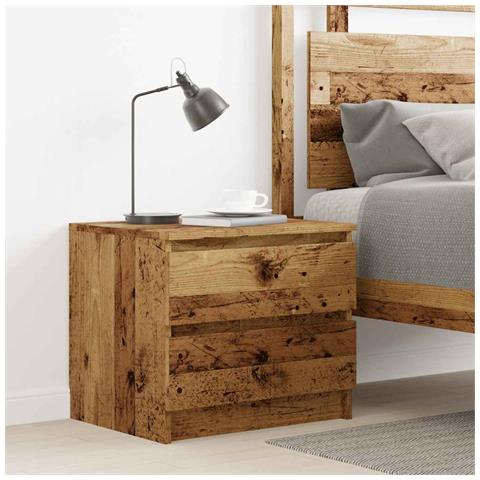 Comodino Legno Antico 50x40x43.5 Cm In Legno Multistrato - Foto 3