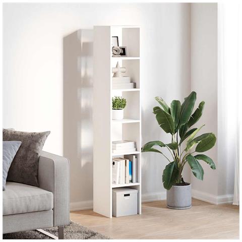 Librerie 2 Pz Impilabili Bianchi 30x30x80 Cm Legno Multistrato - Foto 3