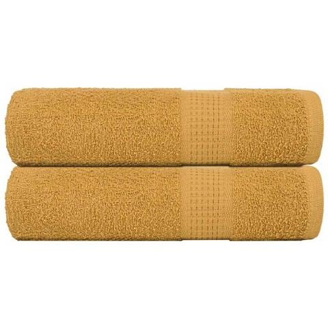 Asciugamani Doccia 2 Pz Oro 70x140 Cm 360 G/m 100% Cotone - Foto 1