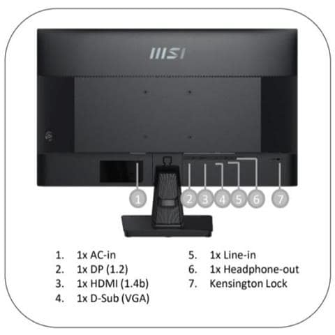 Monitor 23.8" LCD IPS Gaming Pro MP245G Full HD 1920 x 1080 Pixel Tempo di Risposta 1 ms - Foto 4