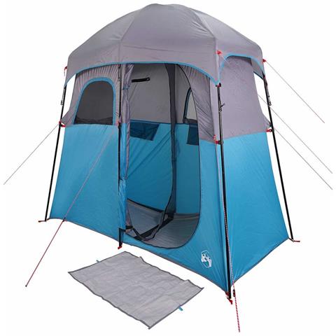 Tenda da Doccia per 2 Persone Blu Impermeabile - Foto 10