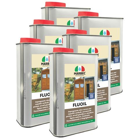 Fluoil 1ltx6pz - Impregnante Per Legno Esterno - Foto 1