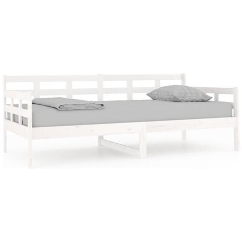 Dormeuse Bianca In Legno Massello Di Pino 90x190 Cm - Foto 1