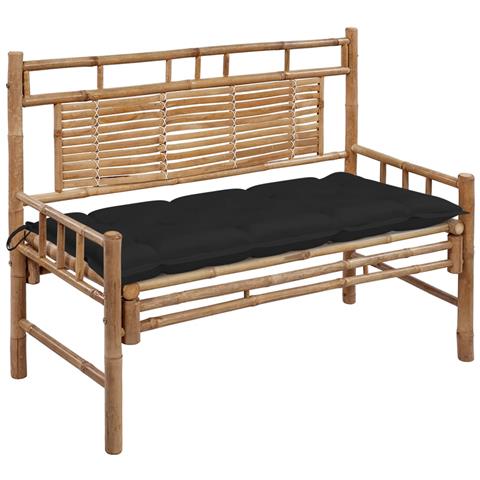Lusso Casadino -  Panca Da Giardino Con Cuscino 120 Cm In Bambù - Foto 2