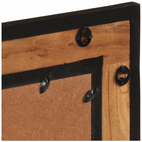 Set Mobili Da Bagno 2 Pz In Ferro E Legno Massello Di Acacia - Foto 8